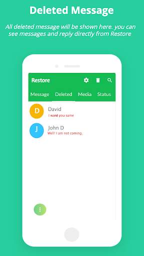 Restore : Recover Deleted messages & Status saver screenshot 2