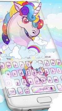 Cute Unicorn Keyboard Theme screenshot 2