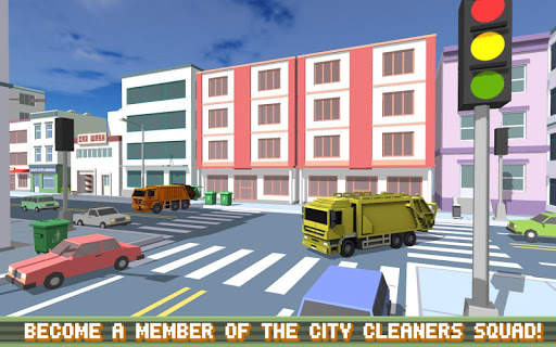 Blocky Garbage Truck SIM PRO screenshot 3