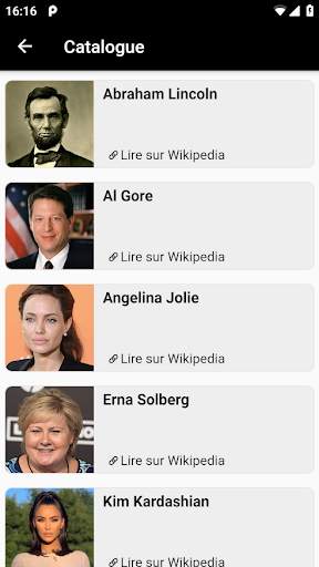 Personnages célèbres - Photo Quiz screenshot 5