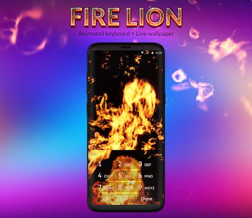 Fire Lion Animated Keyboard + Live Wallpaper screenshot 3
