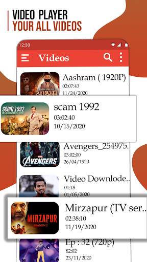 HD MX Video Player 1 تصوير الشاشة