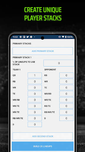 LineupHQ Express DraftKings screenshot 6