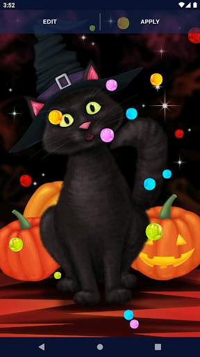 Halloween Black Cat Wallpaper 5 تصوير الشاشة