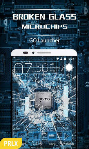 Broken Glass Parallax Go Launcher Theme screenshot 1