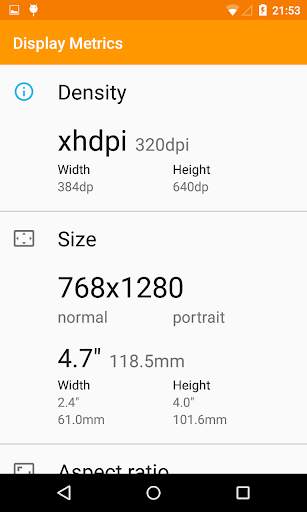 Display Metrics screenshot 1