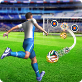Football soccer strike icon