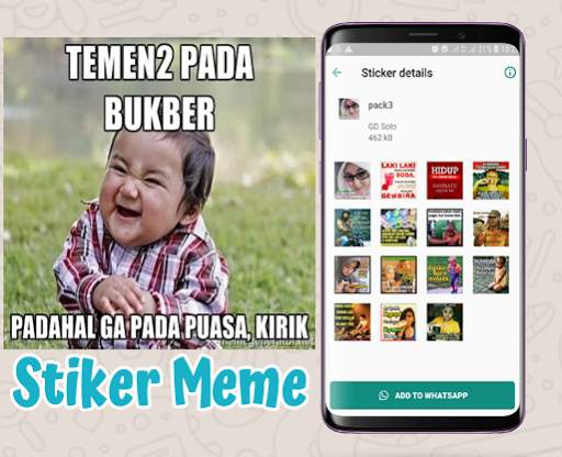 Stiker Meme Perang Gambar WA Stiker screenshot 4