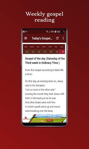 Daily Gospel reflection screenshot 2