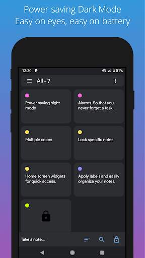 Dark Mode Notes screenshot 1