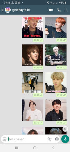 Pack Siker WA BTS Bangtan Boys WAStickerApps screenshot 1