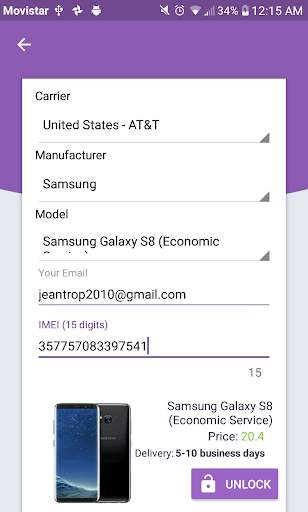 att unlock code (Liberar Teléfonos) screenshot 2