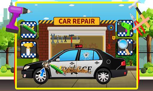 Police Car repair and wash screenshot 2
