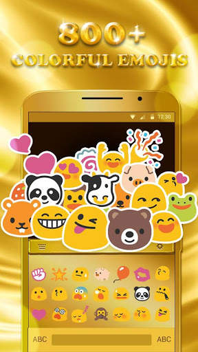 Luxury Golden Keyboard Theme for Android screenshot 2