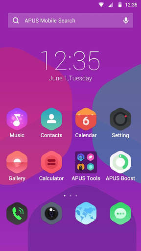Hexagonal-APUS tema Lançador screenshot 1
