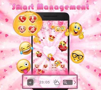 3D Emoji Valentine Love Launcher screenshot 6