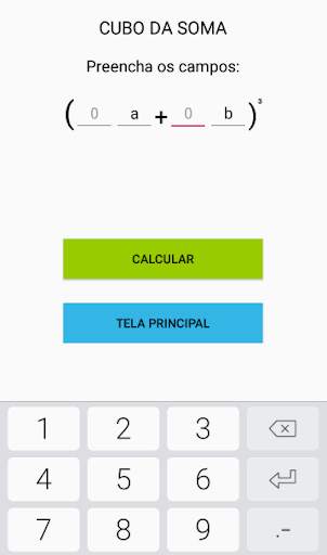 Produtos notáveis basic screenshot 5