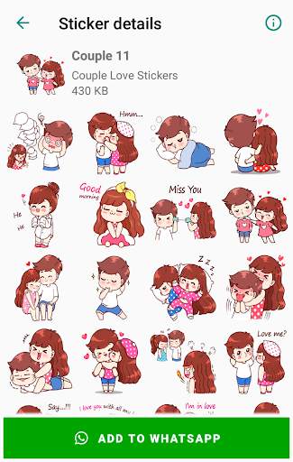 Couple Love Stickers for WhatsApp - Wastickerapps screenshot 8