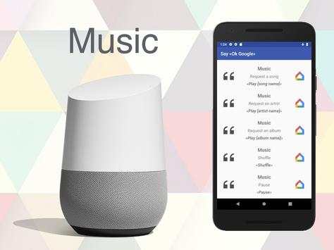 Actions list for Google Home (Google Home mini) screenshot 1