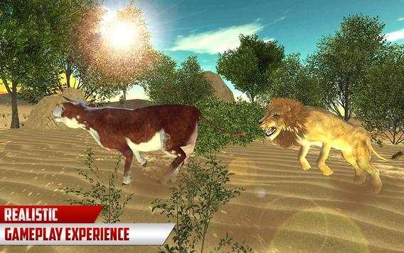 Angry Lion Village Attack - Wild Lion Simulator 3D screenshot 1