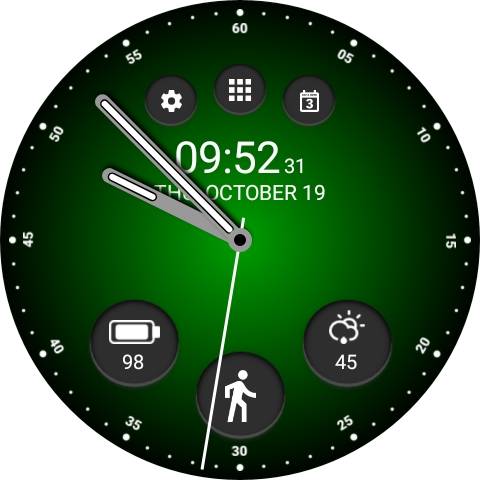 Black Classic Watch Face скриншот 9