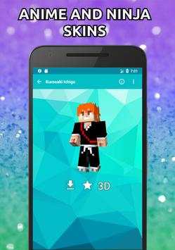 مجموعة أنيمي و Ninja Skins لماين كرافت في 3D 3 تصوير الشاشة