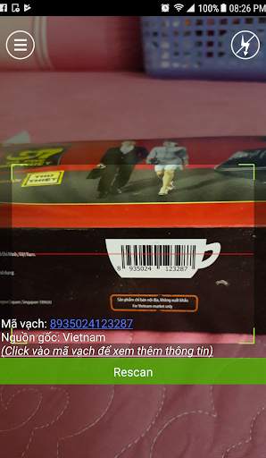 Barcode  and product country of origin screenshot 1