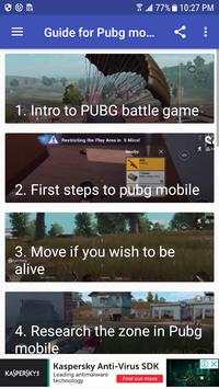 Guide for Pubg mobile new 2018 screenshot 1