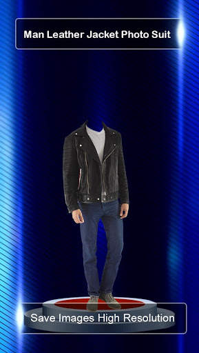 Man Leather jacket Photo Suit : Cut Paste Editor скриншот 6