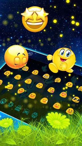 Starry Night Butterfly Keyboard Theme screenshot 3