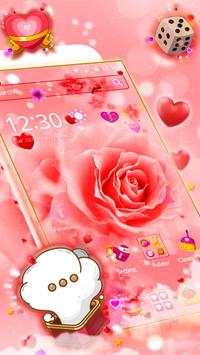 Pink Rose Flower Launcher Theme screenshot 3