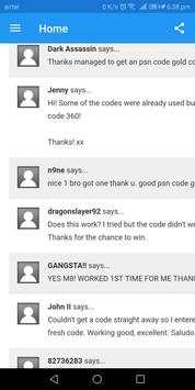 free psn code 3 تصوير الشاشة