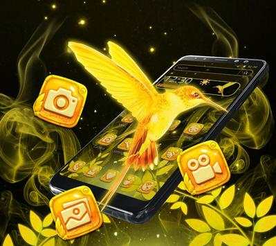 Glitter Yellow Bird Theme screenshot 1