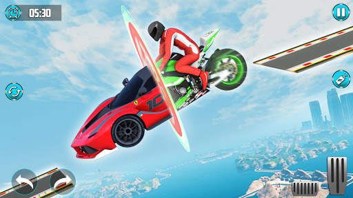 Superhero Transformation Car Racing Stunts Games screenshot 1