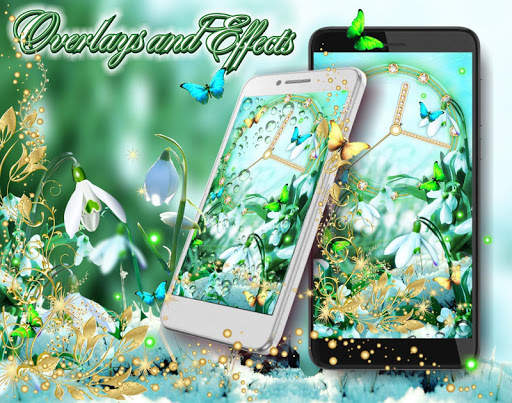 Snowdrops Spring Clock Live Wallpaper screenshot 7