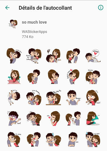Funny Couple In Love stickers - WAStickerApps स्क्रीनशॉट 4
