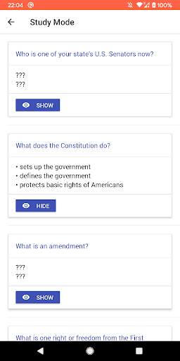 Civics Exam Prep 3 تصوير الشاشة
