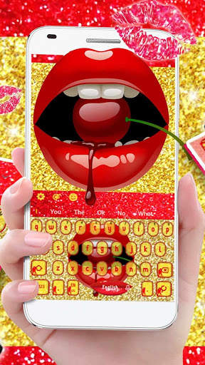 Red Hot Kiss Lip Keyboard screenshot 2