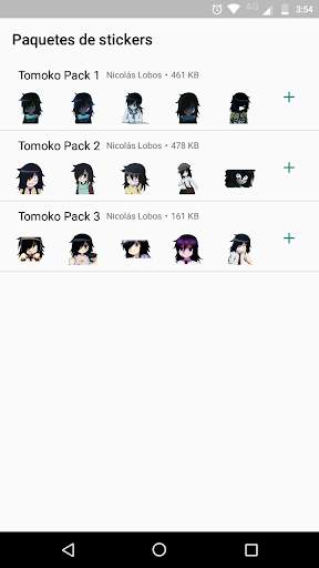 Tomoko stickers for Whatsapp screenshot 1