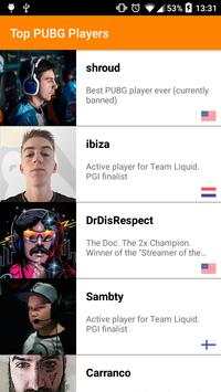 Top PUBG Players screenshot 1
