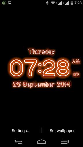 Neon Digital Clock Live Wallpaper screenshot 5