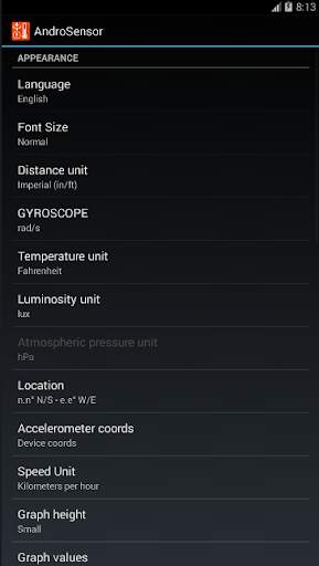 Androsensor - Temperature Sensor App screenshot 1