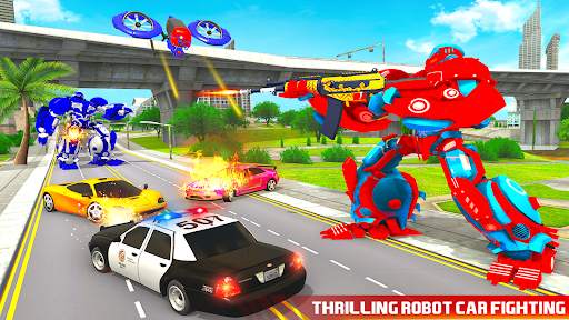 Police Dog Drone Robot Car screenshot 4