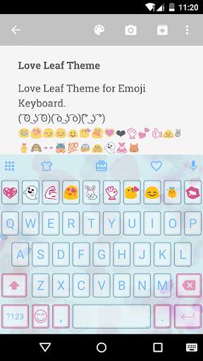 Love Leaf Emoji Keyboard Theme screenshot 1