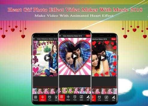Heart Gif Photo Effect Video Maker With Music 2018 screenshot 1