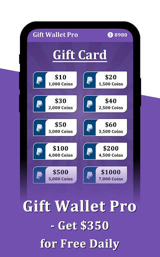 Gift Wallet Pro - Get $350 for Free Daily screenshot 6