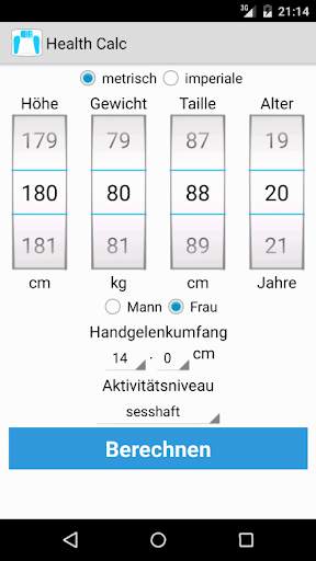 Gesundheit Rechner screenshot 1