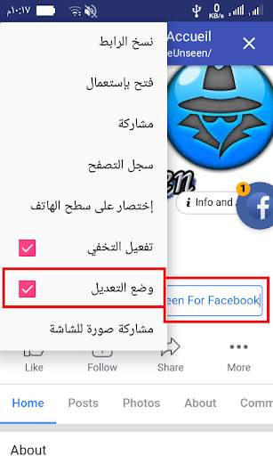 Unseen for Facebook 4 تصوير الشاشة