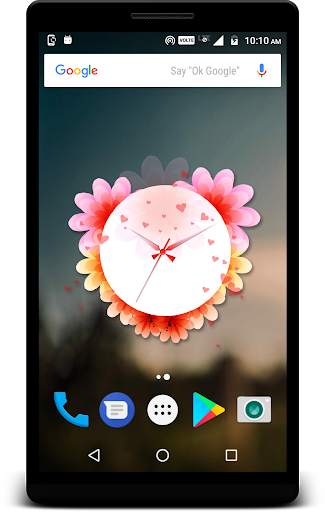 Spring Flower Clock live Wallpaper screenshot 4