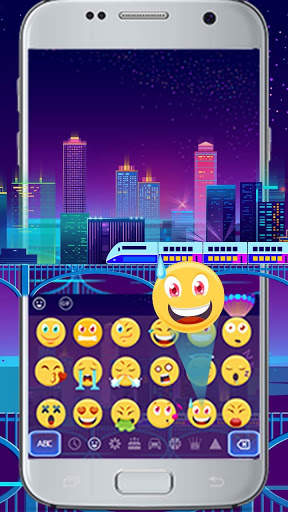3D Live Neon City Life Keyboard Theme screenshot 3